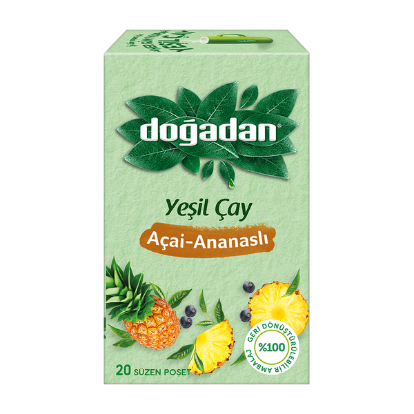 DOĞADAN Yeşil Çay Açai Ananaslı 20'li