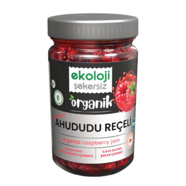 EKOLOJİ MARKET Organik Şekersiz Ahududu Reçeli 380g
