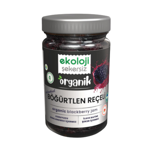 EKOLOJİ MARKET Organik Şekersiz Böğürtlen Reçeli 380gr 