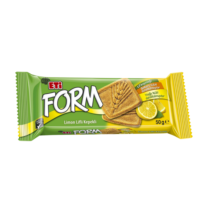 ETİ Form Limon Lifli Kepekli Bisküvi 50 g