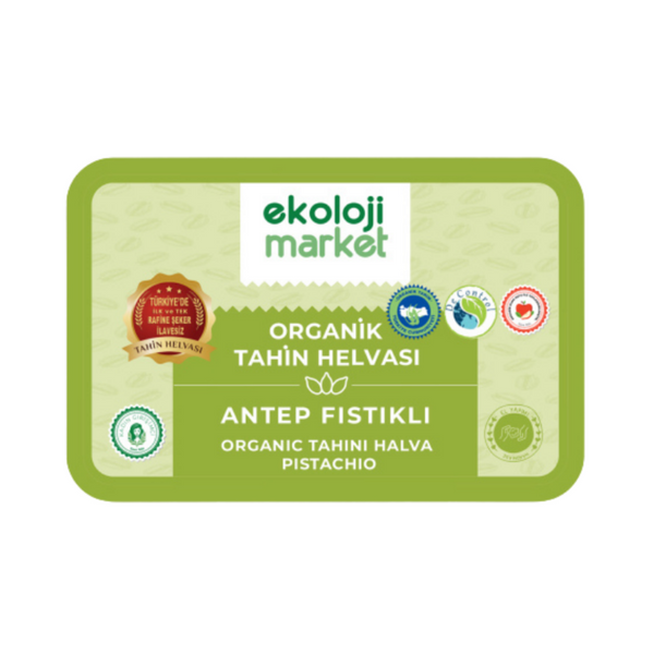 EKOLOJİ MARKET Tahin Helvası Tane Antep Fıstıklı 200g