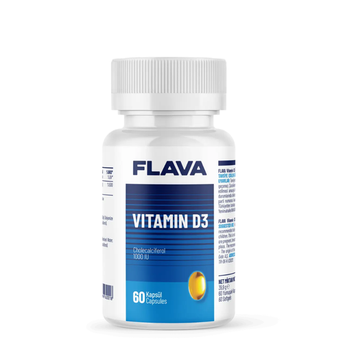 FLAVA Vitamin D3 60 Kapsül