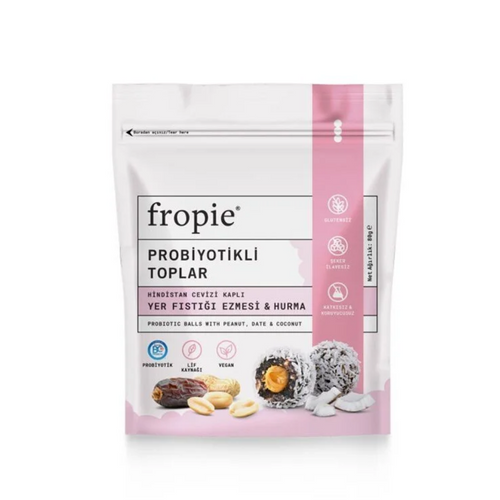 FROPIE Yer Fıstığı Ezmeli ve Hurmalı Probiyotikli Toplar 80g