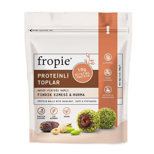 FROPIE Fındık Ezmeli ve Hurmalı Protein Topları 80g