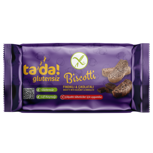 TADA Glutensiz Fındıklı Ve Çikolatalı Biscotti 110g