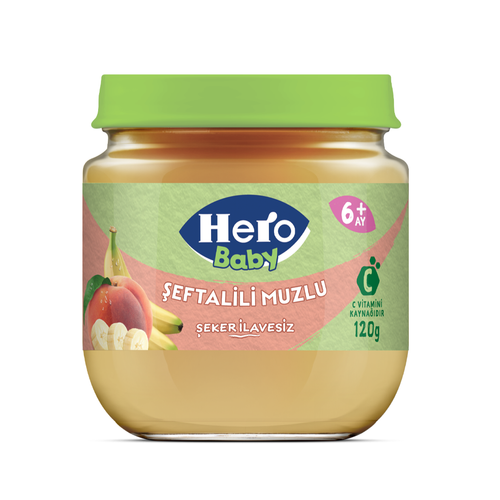 HERO Baby Şeftalili Muzlu Kavanoz Maması 120g