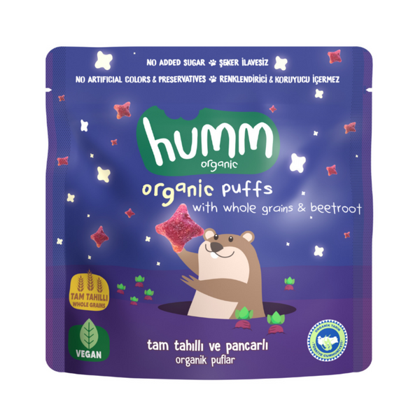HUMM ORGANİC Pancarlı ve Tam Tahıllı Puflar 30g