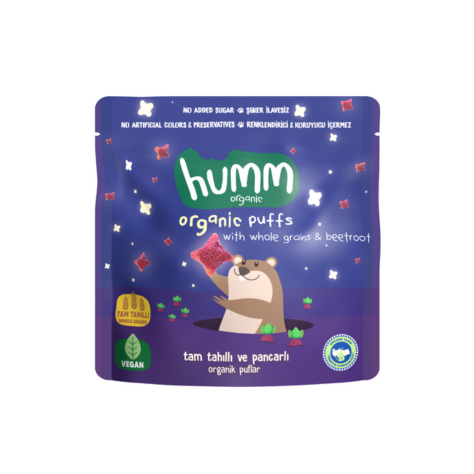HUMM ORGANİC Pancarlı ve Tam Tahıllı Puflar 30g
