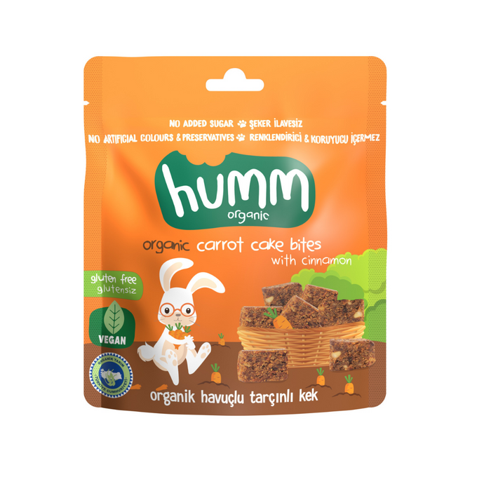 HUMM Organik Havuçlu ve Tarçınlı Kek 30g