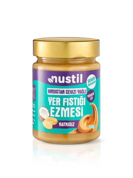 NUSTİL Hindistan Cevizi Yağlı Yer Fıstığı Ezmesi 300g