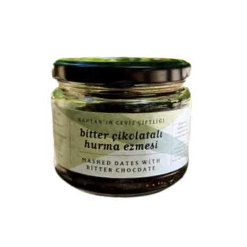 KAPTAN'IN -CEVİZ -ÇİFLİĞİ- Bitter -Çikolatalı -Hurma -Ezmesi -260g