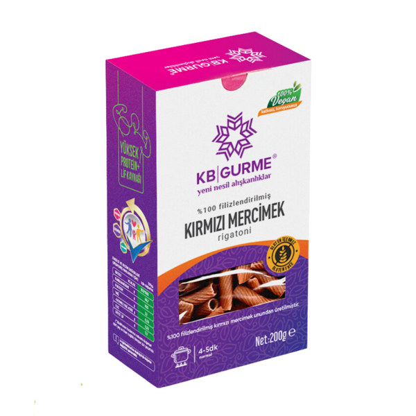 KB GURME Kırmızı Mercimek Rigatoni Makarna 200g