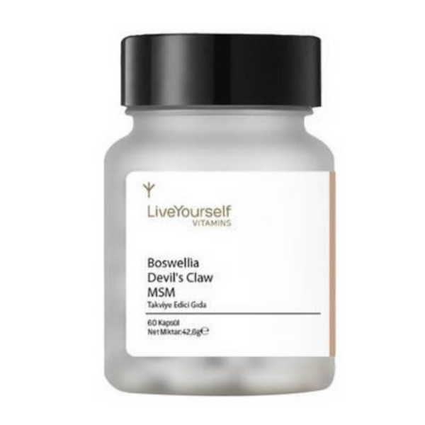 LİVE YOURSELF Boswellia Devil’s Claw MSM 60 Kapsül