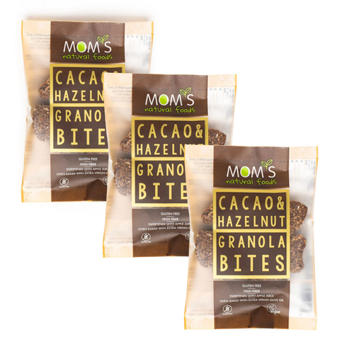 MOM'S NATURAL FOODS Glutensiz Granola Bites Kakao & Fındık 40g (3adet)