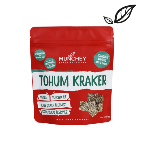 MUNCHEY -Domates -Fesleğenli -Tohum -Kraker -40g