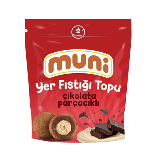 MUNİ Çikolata Parçacıklı Yer Fıstığı Topu 80g