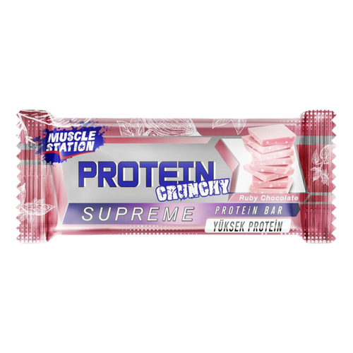 MUSCLE- STATİON -Supreme -Ruby- Çikolatalı -Protein -Bar -40g