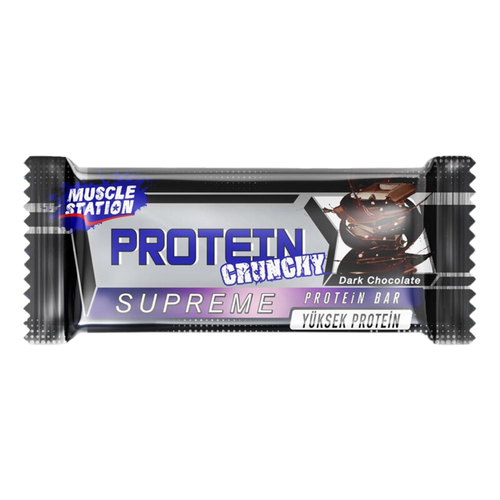 MUSCLE -STATİON- Supreme- Bitter -Çikolatalı- Protein- Bar -40g
