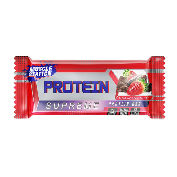 MUSCLE STATİON Supreme Protein Bar Çikolata Çilek 40g