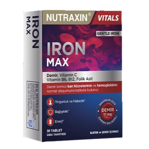 NUTRAXIN Iron Max 17 mg 30 Tablet
