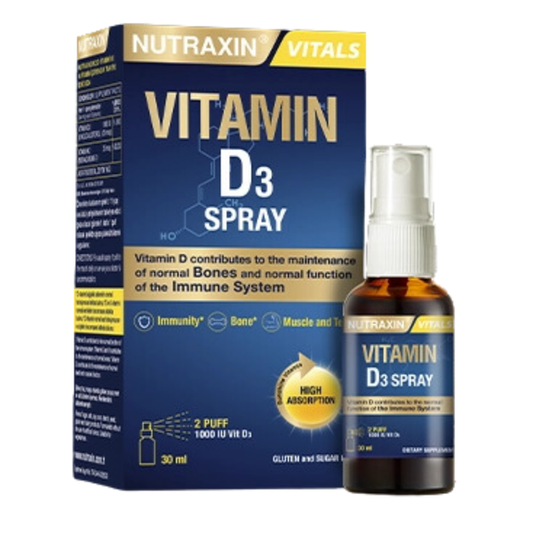 NUTRAXİN D3 Vitamini - Gıda Takviyesi Sprey