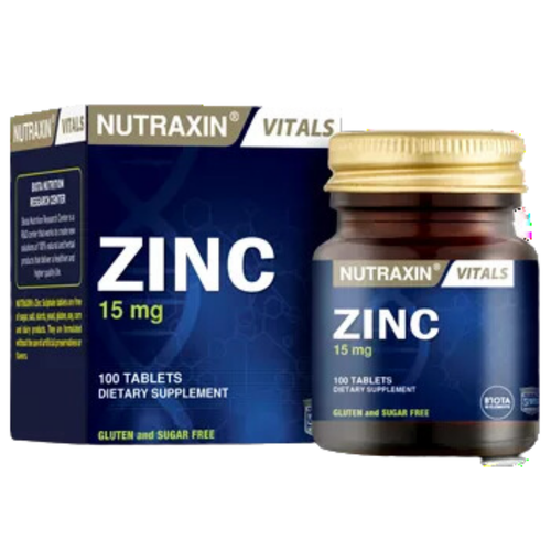 NUTRAXİN Zinc Sulphate - Çinko Takviyesi 100 Tablet
