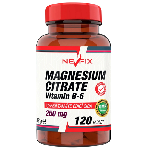 Nevfix Magnesıum Cıtrate Vitamin B-6 120 Tablet