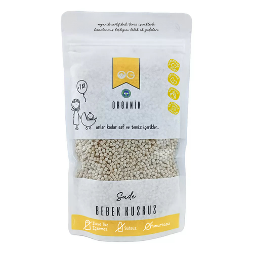 OG NATURAL Sütsüz Yumurtasız Bebek Kuskus 250g