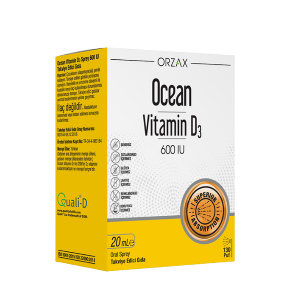 ORZAX Ocean Vitamin D3 600 IU 20 ml Sprey