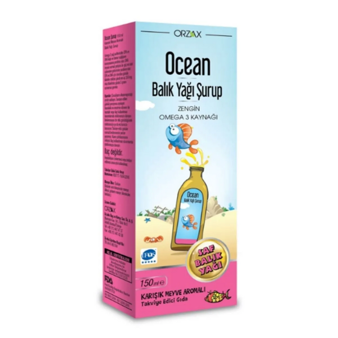 ORZAX Ocean Karışık Meyveli Balık Yağı Şurubu 150 ml