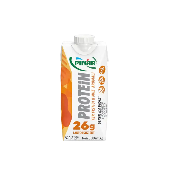 PINAR Yer Fıstıklı ve Muz Aromalı Protein Süt 500 ml