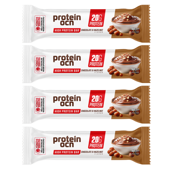 PROTEİNOCEAN Protein Bar Chocolate & Hazelnut 50g x 4 Adet