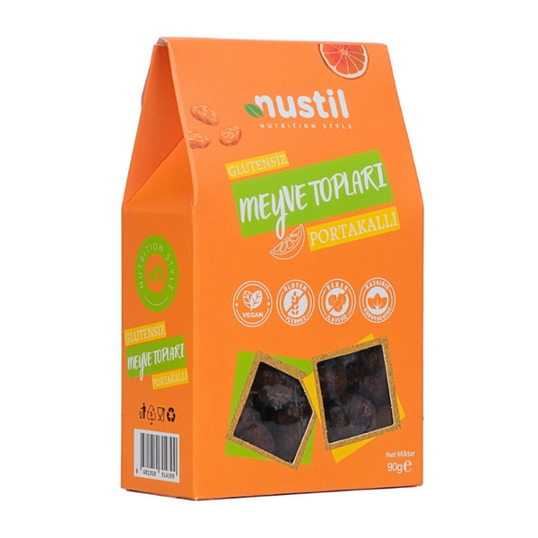 NUSTİL Glutensiz Portakallı Meyve Topları 90g
