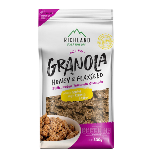 RİCHLAND Granola Yulaflı Ballı Ve Keten Tohumlu 330g
