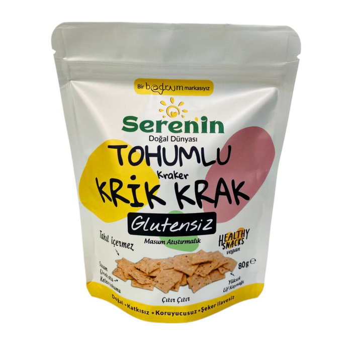 SEREN'İN- DOĞAL -DÜNYASI -Tohumlu -Kraker / Krik -Krak -80g