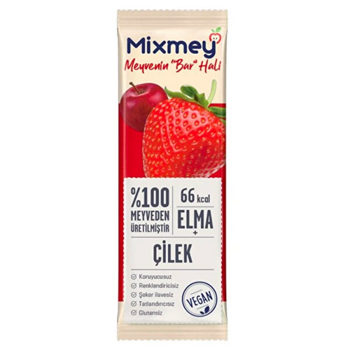 MİXMEY Elma+Çilek Meyve Bar 20g