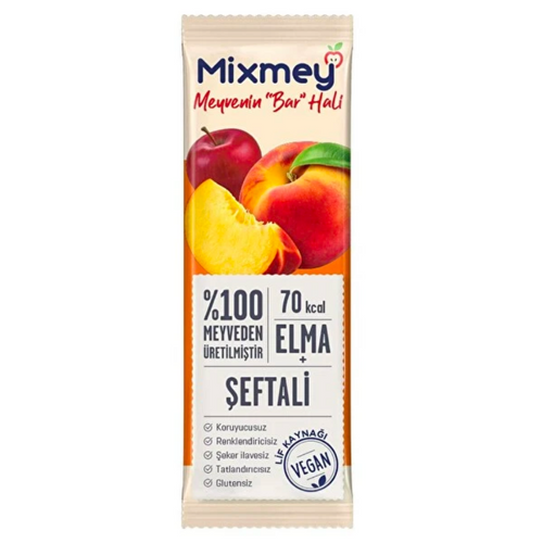 MİXMEY Şeftali+Elma Meyve Barı 200g