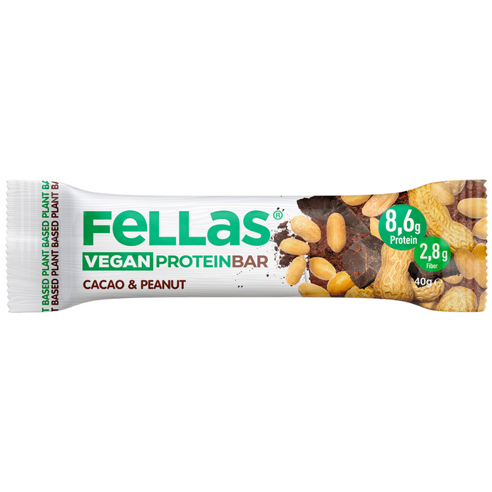 FELLAS Vegan Protein Bar Yer Fıstığı ve Kakaolu 40g 
