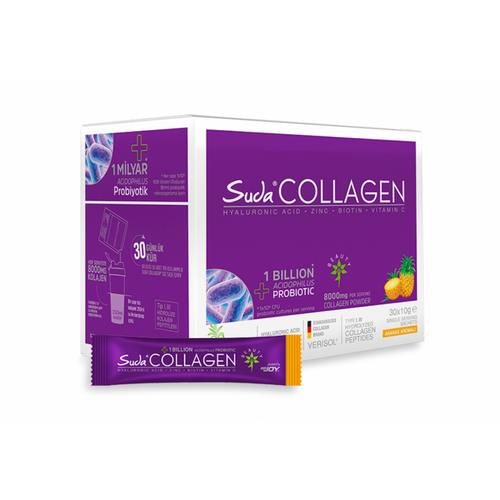 SUDA COLLAGEN + Probiyotik Ananas Aromalı Şase 30x10g