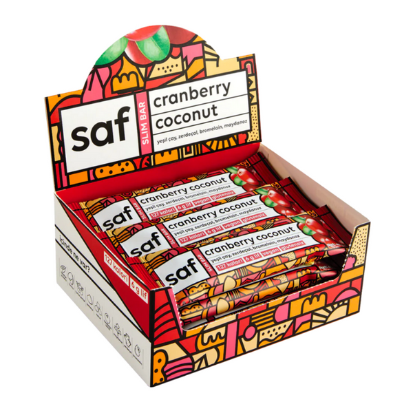 SAF Cranberry Coconut Slim Bar 40g x 12