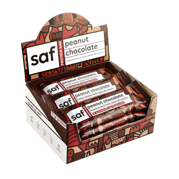 SAF Peanut Chocolate High Protein Bar 50g x 12