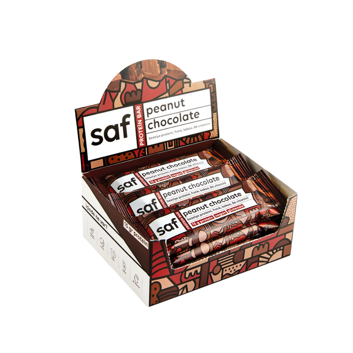 SAF Peanut Chocolate High Protein Bar 50g x 12