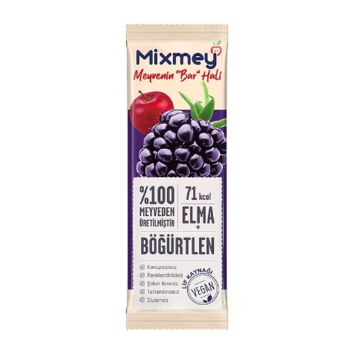 MİXMEY Elma+Böğürtlen Meyve Bar 20g