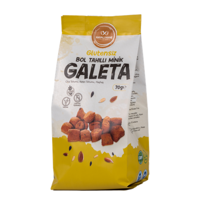 MAYALI HANE Glutensiz Bol Tahıllı Minik Galeta 70g
