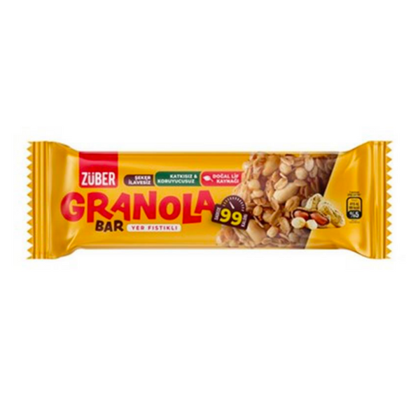 ZÜBER Yer Fıstıklı Granola Bar 25g