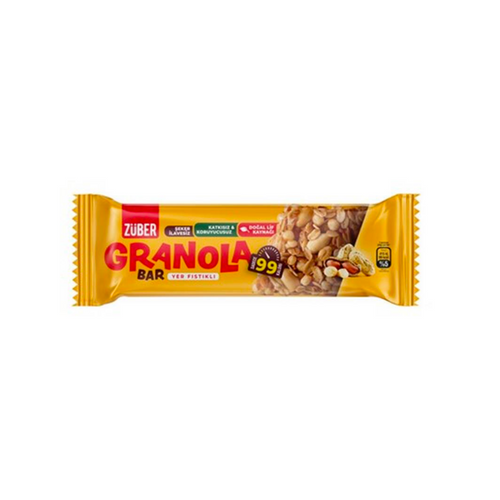 ZÜBER Yer Fıstıklı Granola Bar 25g