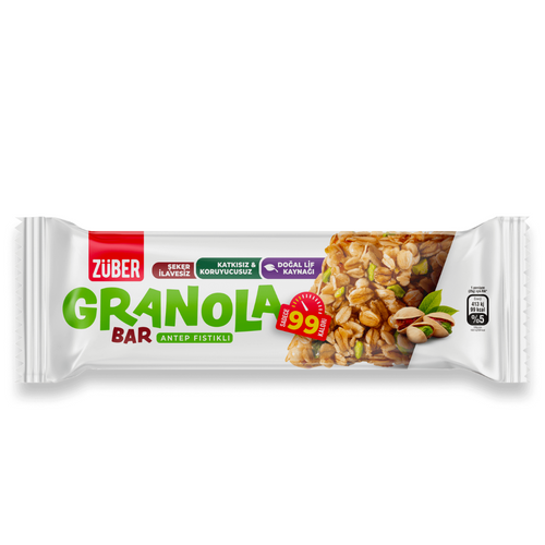 ZÜBER Antep Fıstıklı Granola Bar 25g