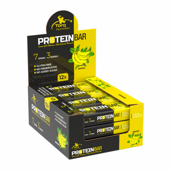 TORQ NUTRİTİON Muzlu Protein Bar 50 Gr 12 Adet