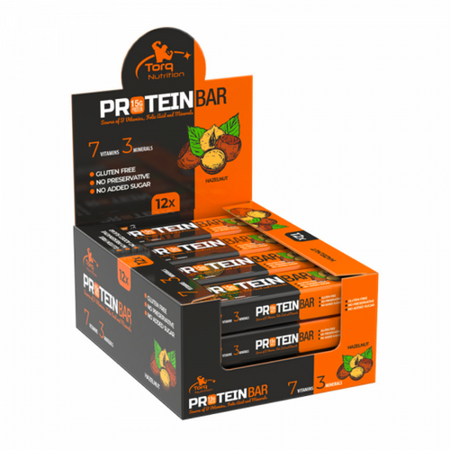 TORQ NUTRİTİON Fındık Protein Bar 50g- 12 Adet