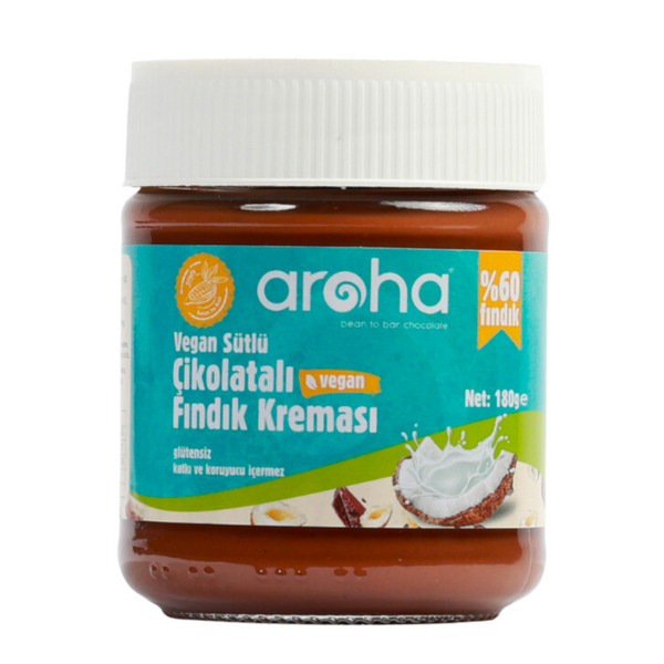 AROHA Vegan Sütlü Fındık Kreması (Hindistan Cevizi Sütlü) 180g